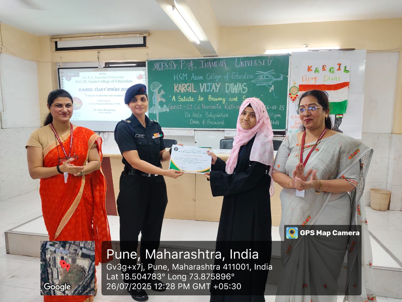 Chief Guest Awarding Certificates